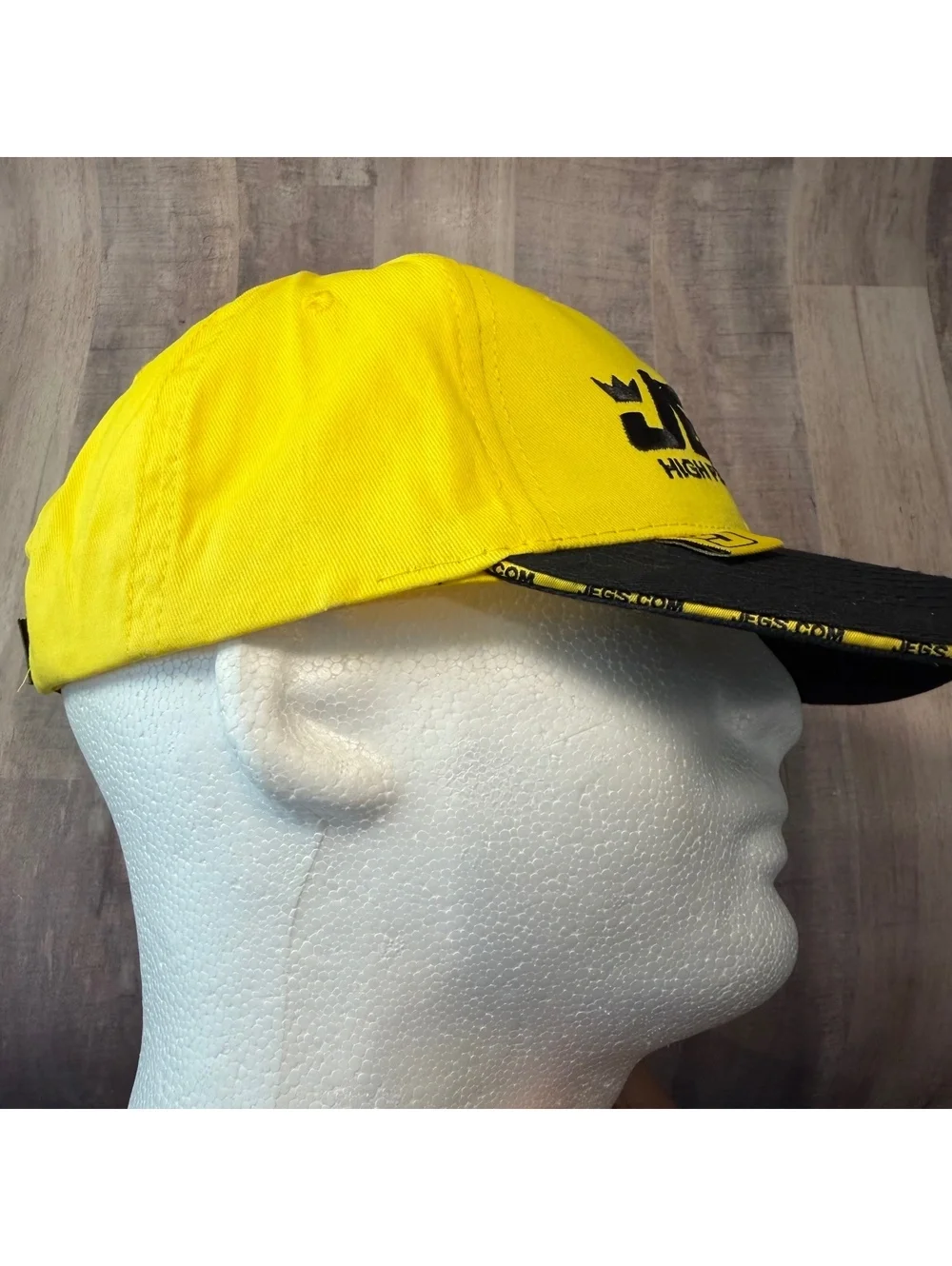 JEGS High Performance Parts Jegs.Com Hat Black & Yellow Hook & Loop Cap NEW